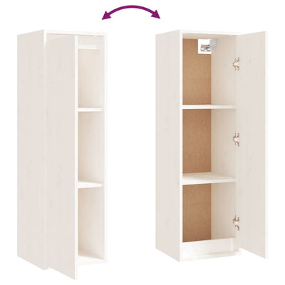 Seinäkaapit 2 kpl valkoinen 30x30x100 cm täysi mänty