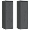 Seinäkaapit 2 kpl harmaa 30x30x100 cm täysi mänty