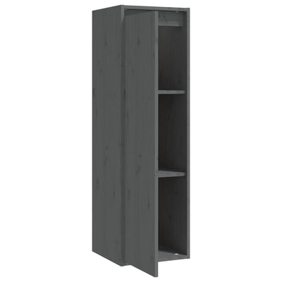 Seinäkaapit 2 kpl harmaa 30x30x100 cm täysi mänty