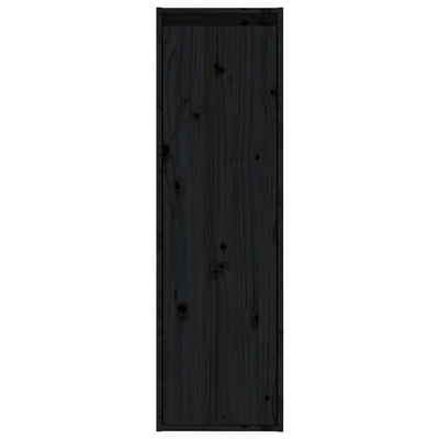 Seinäkaapit 2 kpl musta 30x30x100 cm täysi mänty