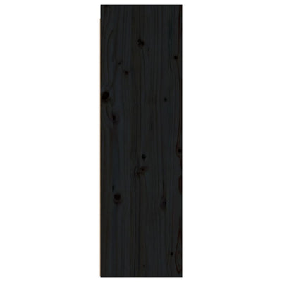 Seinäkaapit 2 kpl musta 30x30x100 cm täysi mänty