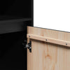 Kaappi musta 37x34x110 cm täysi mänty