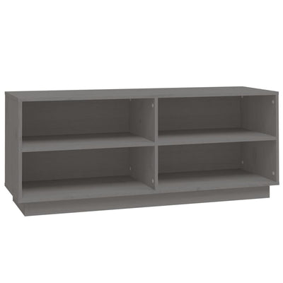 Kenkäkaappi harmaa 110x34x45 cm täysi mänty