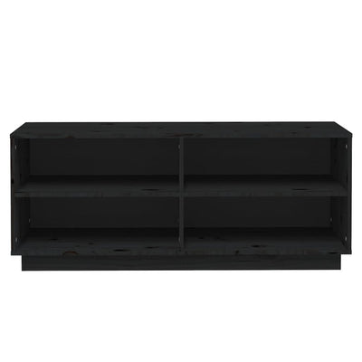 Kenkäkaappi musta 110x34x45 cm täysi mänty