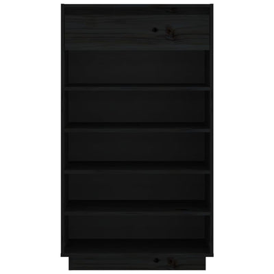 Kenkäkaappi musta 60x34x105 cm täysi mänty