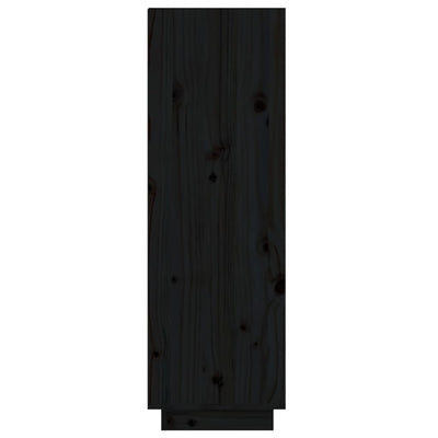 Kenkäkaappi musta 60x34x105 cm täysi mänty