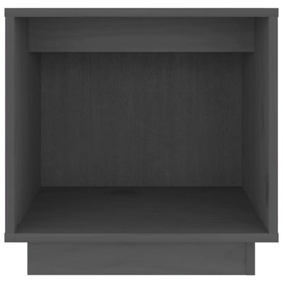 Yöpöydät 2 kpl harmaa 40x30x40 cm täysi mänty