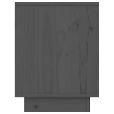 Yöpöydät 2 kpl harmaa 40x30x40 cm täysi mänty