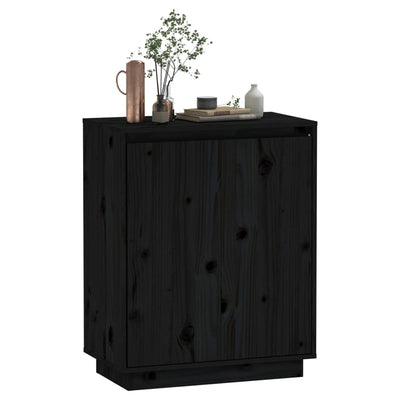 Senkki musta 60x34x75 cm täysi mänty