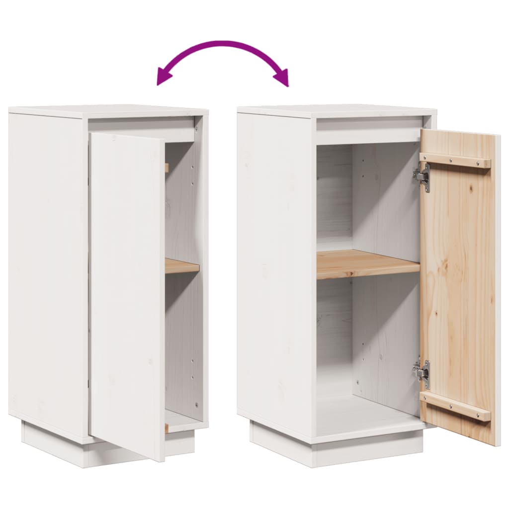 Valkoinen senkit Velonia 31,5x34x75cm (2 kpl mänty)