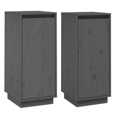 Senkit 2 kpl harmaa 31,5x34x75 cm täysi mänty