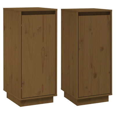 Senkit 2 kpl hunajanruskea 31,5x34x75 cm täysi mänty
