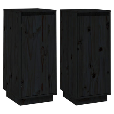 Senkit 2 kpl musta 31,5x34x75 cm täysi mänty