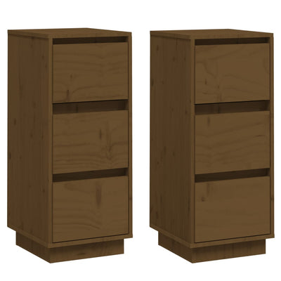 Senkit 2 kpl hunajanruskea 32x34x75 cm täysi mänty