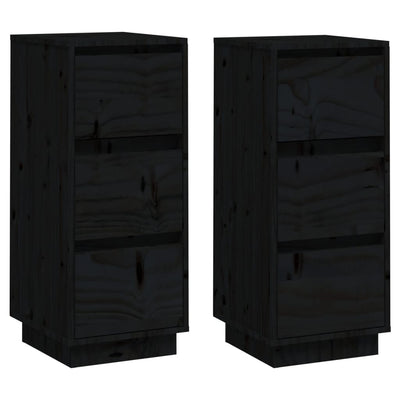 Senkit 2 kpl musta 32x34x75 cm täysi mänty