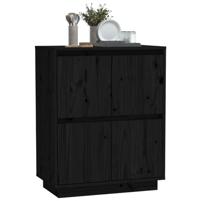 Senkki musta 60x34x75 cm täysi mänty
