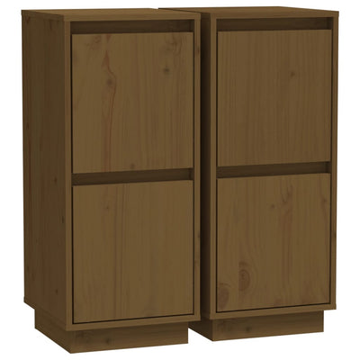 Senkit 2 kpl hunajanruskea 31,5x34x75 cm täysi mänty