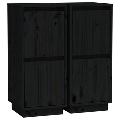 Senkit 2 kpl musta 31,5x34x75 cm täysi mänty