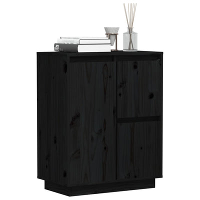Senkki musta 60x34x75 cm täysi mänty