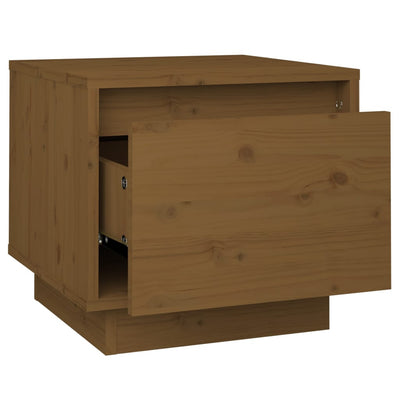 Yöpöydät 2 kpl hunajanruskea 35x34x32 cm täysi mänty