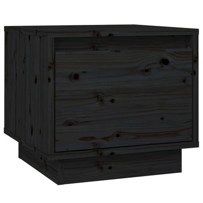 Yöpöydät 2 kpl musta 35x34x32 cm täysi mänty
