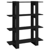 Musta kirjahylly/tilanjakaja Cozmir 100x30x123,5cm (lastulevy)