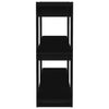 Musta kirjahylly/tilanjakaja Iosinel 100x30x87cm