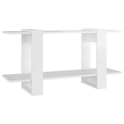 Valkoinen kirjahylly Claris 100x30x51cm (korkeakiilto, puinen)