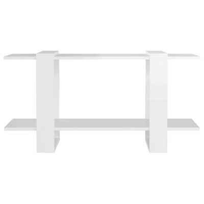 Valkoinen kirjahylly Claris 100x30x51cm (korkeakiilto, puinen)