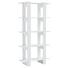Valkoinen kirjahylly/tilanjakaja Margarin 80x30x160cm