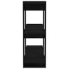 Musta kirjahylly/tilanjakaja Valeriu 80x30x87cm