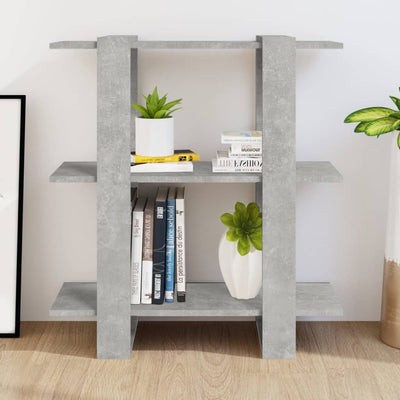 Kirjahylly/tilanjakaja betoninharmaa 80x30x87 cm