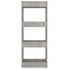 Betoninharmaa kirjahylly/tilanjakaja Debrah 40x30x103cm (puinen)