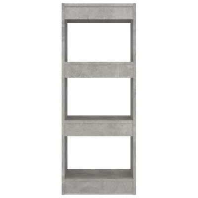 Kirjahylly/tilanjakaja betoninharmaa 40x30x103 cm tekninen puu