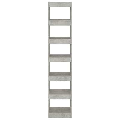 Kirjahylly/tilanjakaja betoninharmaa 40x30x198 cm