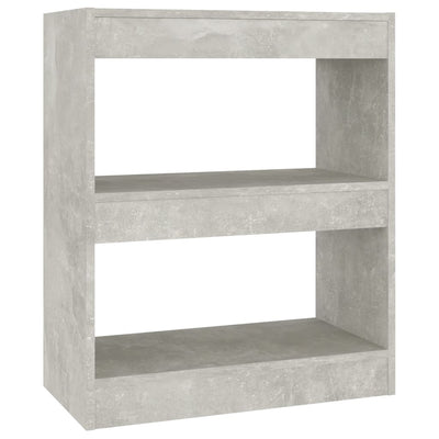 Kirjahylly/tilanjakaja betoninharmaa 60x30x72 cm