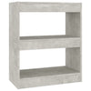 Betoninharmaa kirjahylly/tilanjakaja Rosana 60x30x72cm