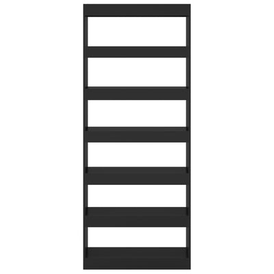 Musta kirjahylly/tilanjakaja Driva 80x30x198cm (puinen)