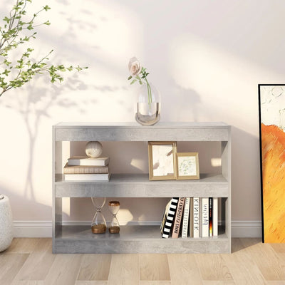 Kirjahylly/tilanjakaja betoninharmaa 100x30x72 cm
