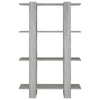 Harmaa kirjahylly/tilanjakaja Ciupilan 80x30x123,5cm