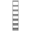 Harmaa kirjahylly/tilanjakaja Aursulesei 40x30x198cm