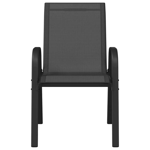 Musta pinottavat puutarhatuolit Feodoria (6 kpl textilene kangas)