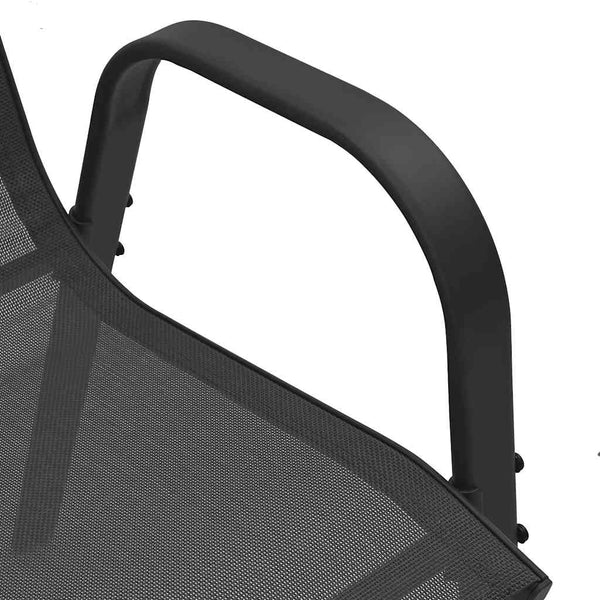 Musta pinottavat puutarhatuolit Feodoria (6 kpl textilene kangas)