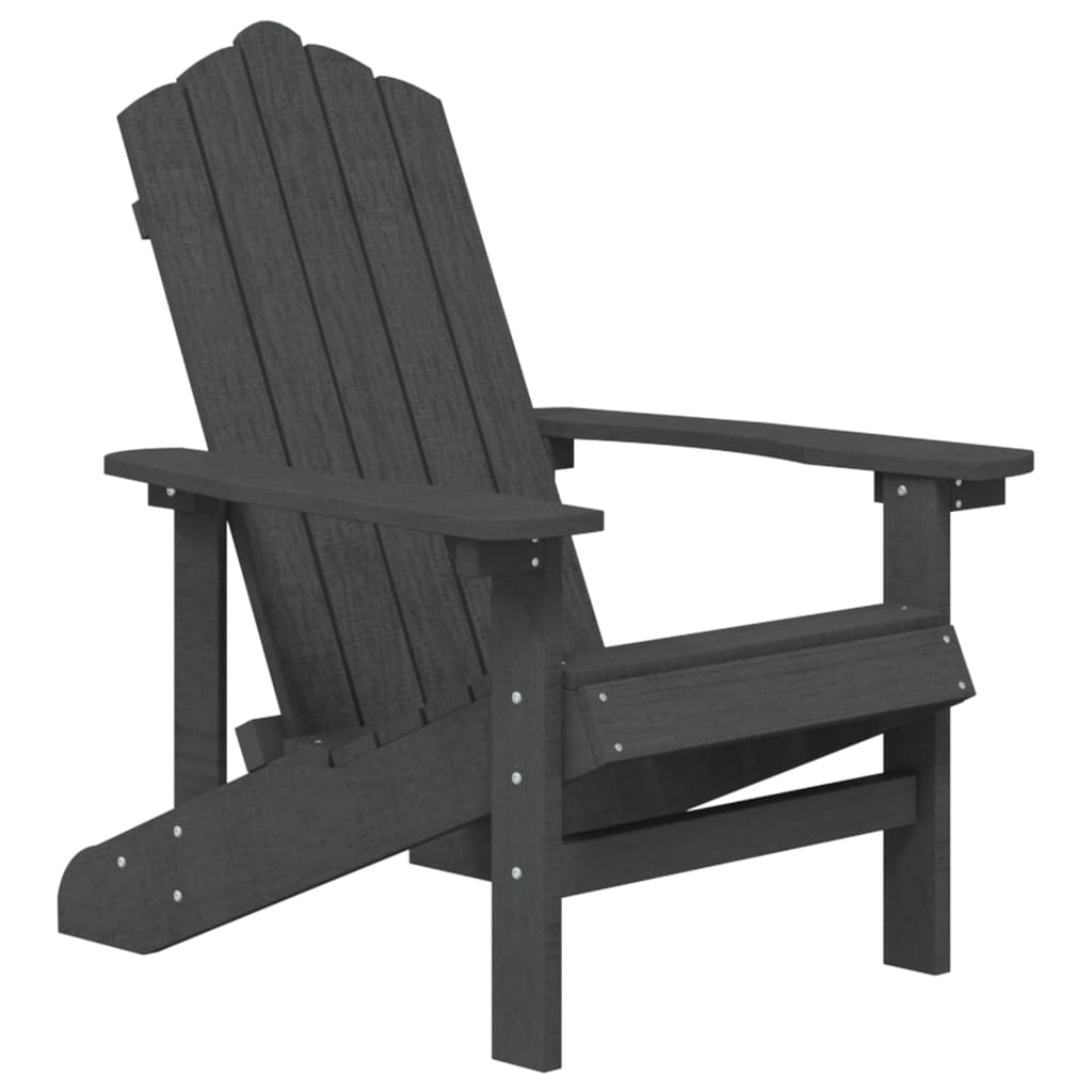 Adirondack puutarhatuolit 2 kpl HDPE antrasiitti