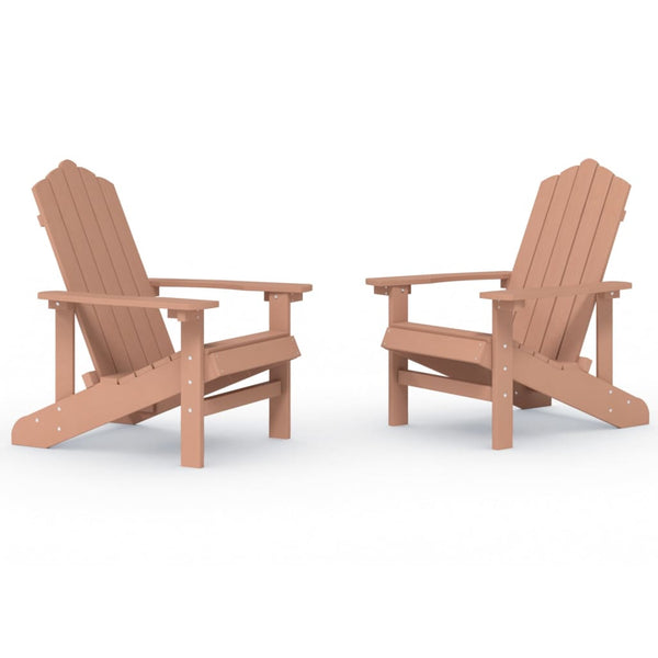 Adirondack puutarhatuolit 2 kpl HDPE ruskea