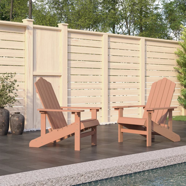 Adirondack puutarhatuolit 2 kpl HDPE ruskea