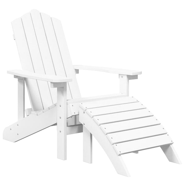 Valkoinen adirondack puutarhatuolit Jenut (2 kpl jalkatuilla hdpe)