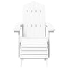 Valkoinen adirondack puutarhatuolit Jenut (2 kpl jalkatuilla hdpe)