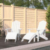Valkoinen adirondack puutarhatuolit Jenut (2 kpl jalkatuilla hdpe)