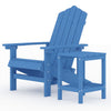 Adirondack puutarhatuoli pöydällä HDPE vedensininen